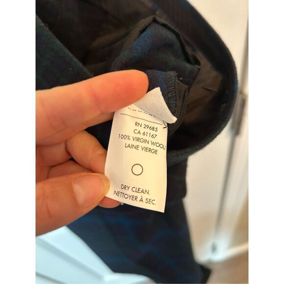 Pendenton blue plaid skinny pants women’s size 4 nwt 100% virgin wool - Picture 7 of 8